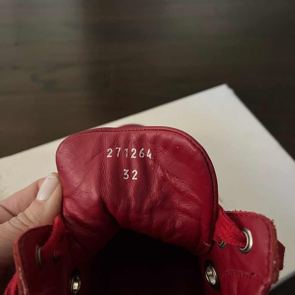 Authentic Gucci Kids Leather High Top Sneakers - Picture 5 of 8